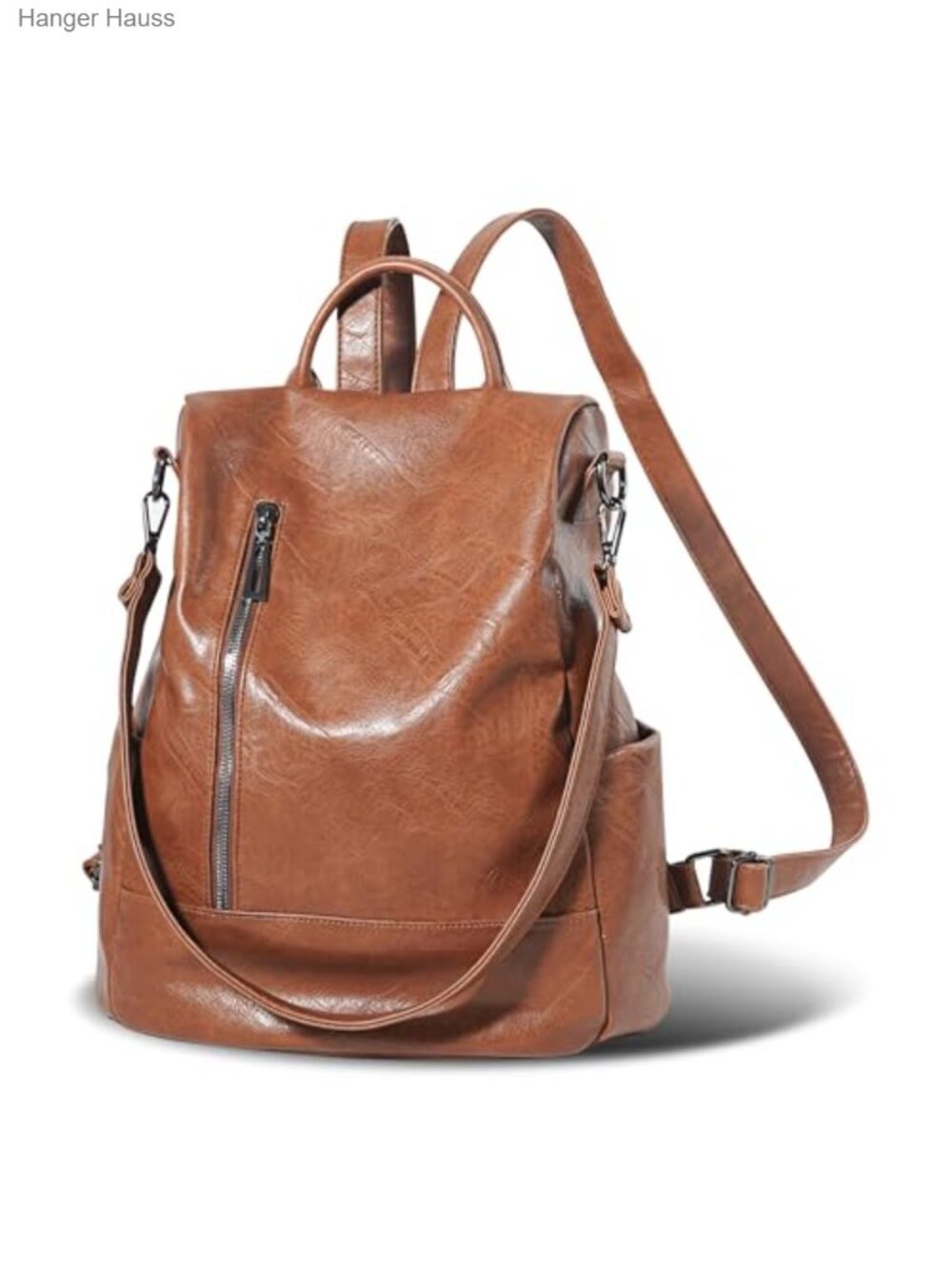 PU Leather Anti-theft Women Backpack Purse 3-in-1 Tote Shoulder Bag Vegan